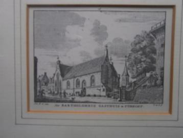 Utrecht, 4 Oude gravures in ongeveer zelfde lijstjes  beschikbaar voor biedingen