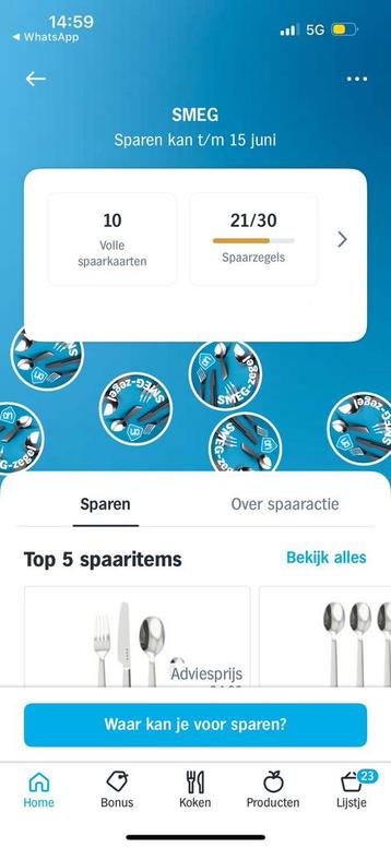 10 volle Smeg kaarten beschikbaar voor biedingen