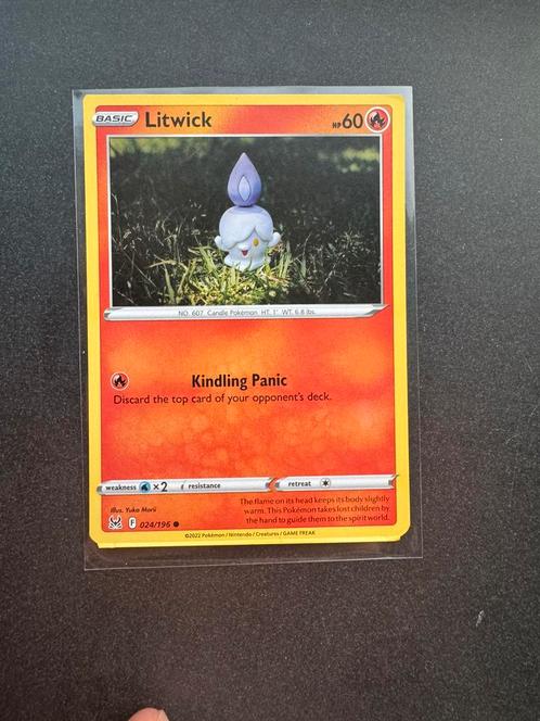 Miscut Litwick Pokémon kaart, Hobby en Vrije tijd, Verzamelkaartspellen | Pokémon, Zo goed als nieuw, Losse kaart, Ophalen of Verzenden