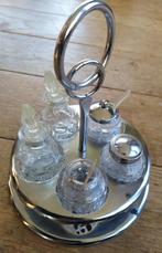 Vintage molentje met peper en zout en olie en azijn, Ophalen of Verzenden