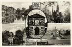 Groeten uit Gouda - 5 afb o.a. 3x Gouwe - 1955 gelopen, Verzamelen, Ansichtkaarten | Nederland, Ophalen of Verzenden, Voor 1920