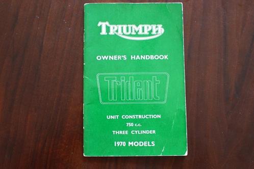 Triumph Trident 750cc triple 1970 owner's handbook, Motoren, Handleidingen en Instructieboekjes, Triumph, Ophalen of Verzenden
