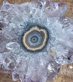 Amethist stalactiet schijf, Verzamelen, Mineralen en Fossielen, Ophalen of Verzenden