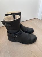 Ugg / Uggs laarzen leer maat 40 zwart *gedragen*, UGG, Zwart, Lage of Enkellaarzen, Ophalen of Verzenden