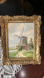 Molen paneeltje, Antiek en Kunst, Kunst | Schilderijen | Klassiek, Ophalen of Verzenden
