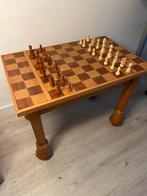Schaakspel Schaaktafeltje met schaakstukken vintage, Hobby en Vrije tijd, Gezelschapsspellen | Bordspellen, Ophalen of Verzenden