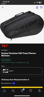 Dunlop Tennistas TAC Team Thermo 8R Zwart, Ophalen, Nieuw, Tas, Dunlop