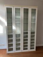 IKEA Billy / Oxberg Witte Vitrinekast met Glazen Deuren, Huis en Inrichting, Ophalen, Gebruikt, 200 cm of meer, 150 tot 200 cm