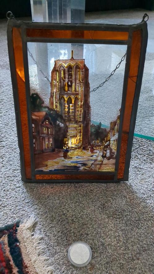 Glas in Lood - Domtoren Utrecht, Antiek en Kunst, Antiek | Glas en Kristal, Ophalen of Verzenden