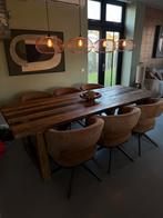 Oude kloostertafel eettafel barnwood eiken, Ophalen, 200 cm of meer, 50 tot 100 cm, Zo goed als nieuw