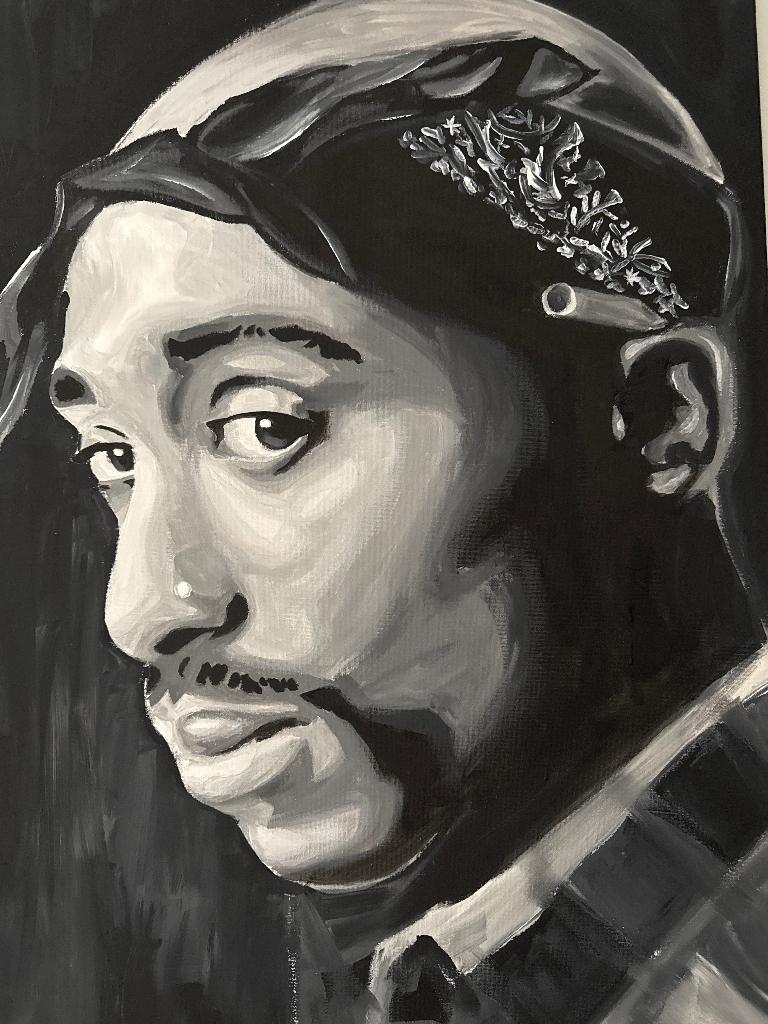 TUPAC!Schilderen op canvas 2pac (acryl), Ophalen of Verzenden