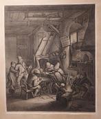 Snijderhoef ets naar Ostade F de Wit excudit antieke prent, Antiek en Kunst, Ophalen