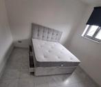 Luxury Velvet Upholstered Bed – Available in Multiple Sizes, Verzenden, Tweepersoons, Dekbedovertrek