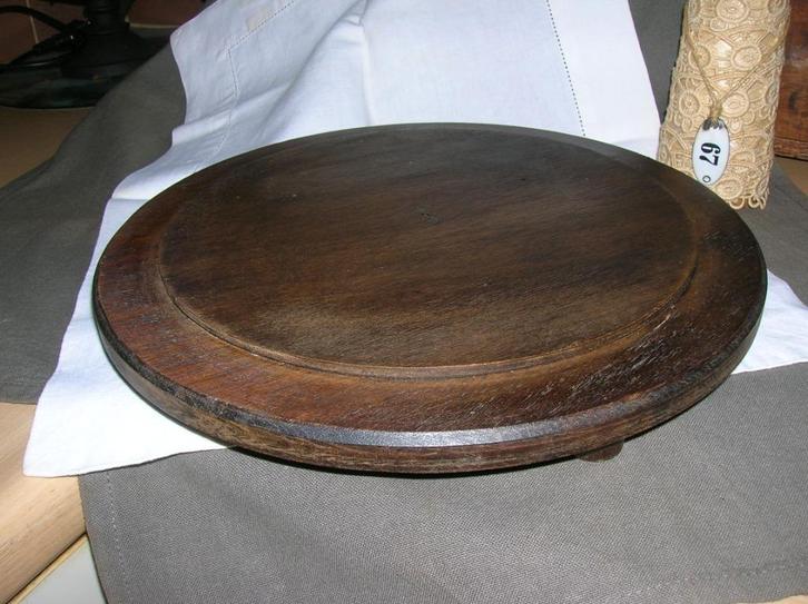 grote houten stolpvoet donkerbruin doorsnede 30,3 cm., Antiek en Kunst, Curiosa en Brocante, Ophalen of Verzenden