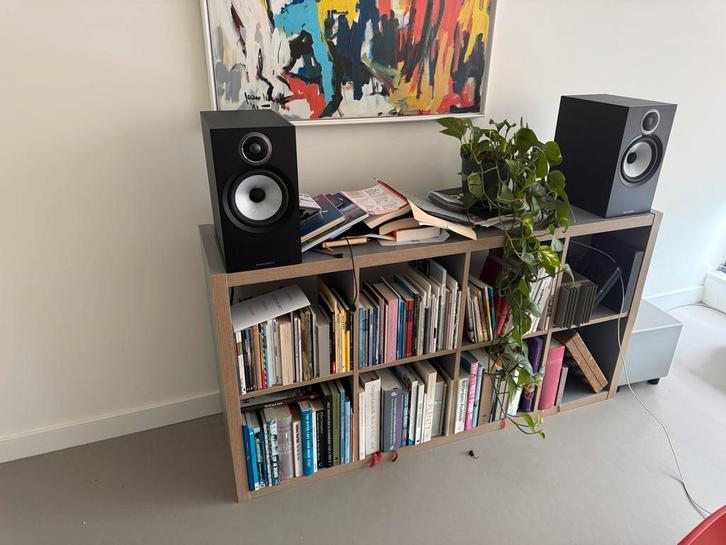 IKEA Kallax kast grijs/multiplex, Huis en Inrichting, Kasten | Boekenkasten, Gebruikt, 50 tot 100 cm, 100 tot 150 cm, 25 tot 50 cm