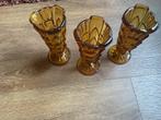 Art deco nouveau vintage jugendstil antiek glas oker amber 3, Ophalen of Verzenden