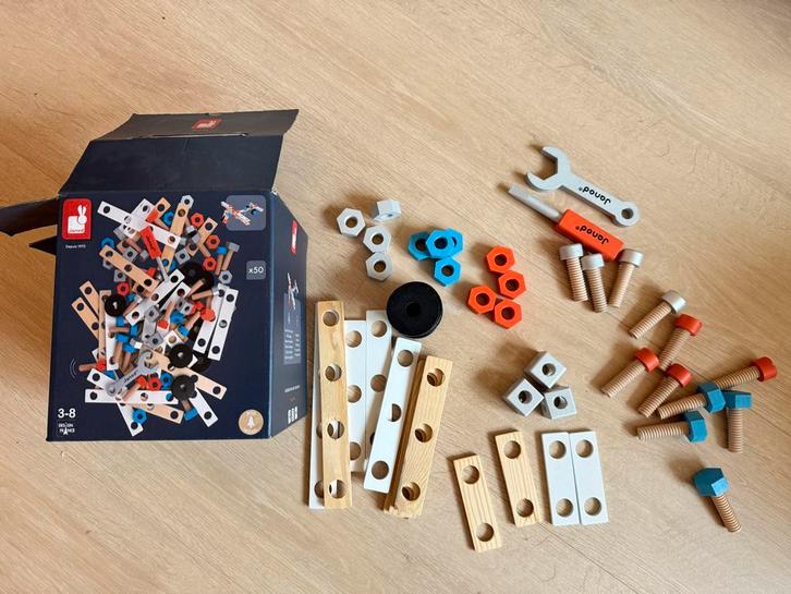 Janod Brico'kids Bouwset 50st- Zo Goed Als Nieuw, Kinderen en Baby's, Speelgoed | Bouwstenen, Zo goed als nieuw, Overige merken
