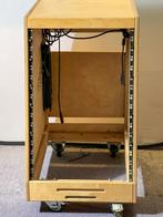 19 inch rack - 15 units hoog, op wielen grenen - delta audio, Ophalen, Gebruikt, Audio