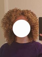 Pruik blonde/bruine krullen, Ophalen, Nieuw