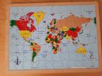 3 complete, houten,  topografische puzzels., Ophalen, Meer dan 50 stukjes, Zo goed als nieuw, Van hout