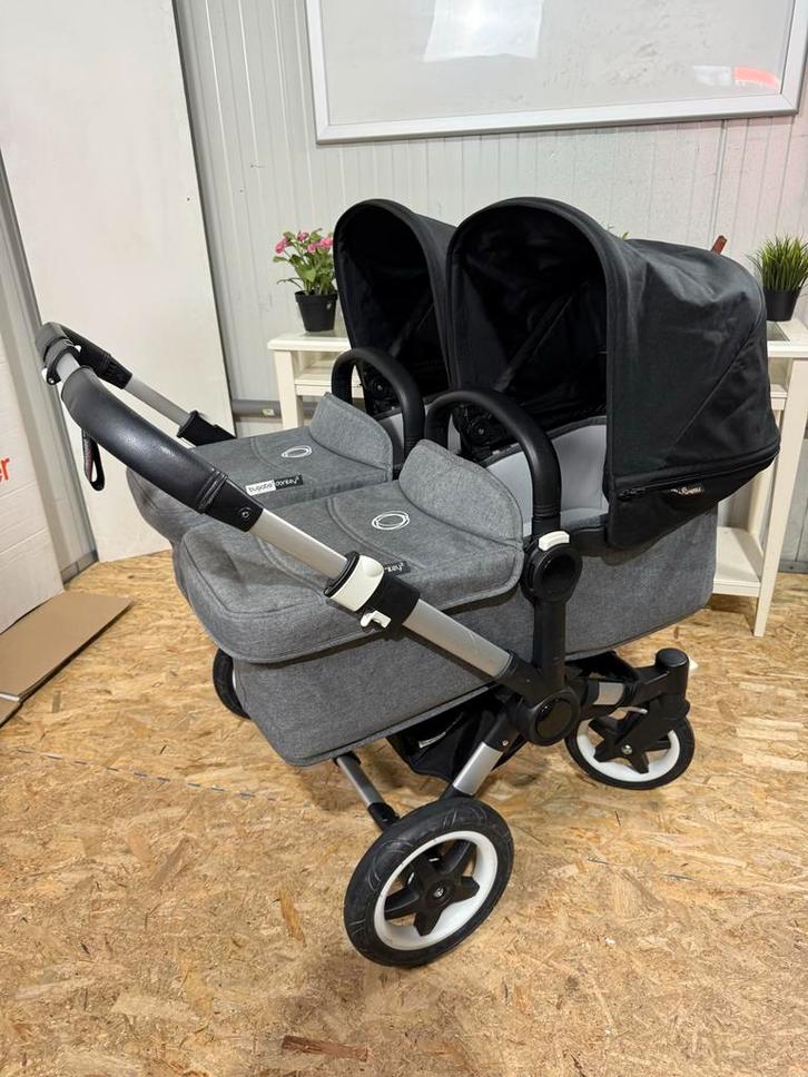 Bugaboo Donkey2 twin Melange Grey, Kinderen en Baby's, Kinderwagens en Combinaties, Zo goed als nieuw, Kinderwagen, Bugaboo, Duowagen