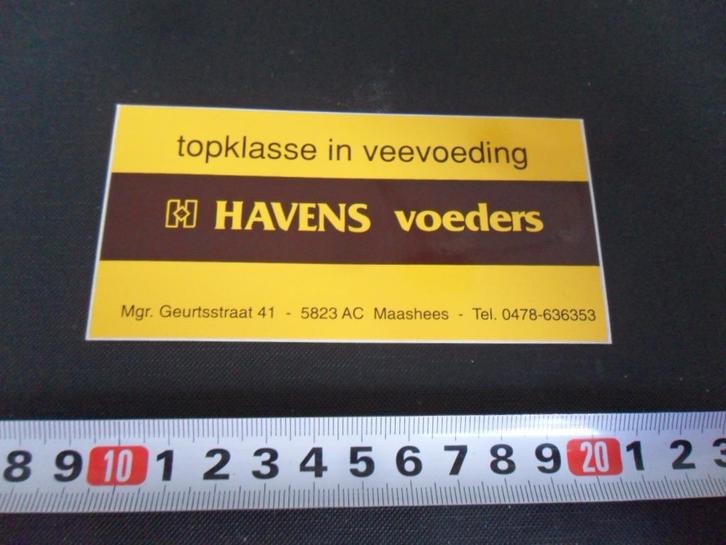 sticker Maashees  HAVENS Voeders Mrg. Geurtsstraat 41, Verzamelen, Stickers, Zo goed als nieuw, Ophalen