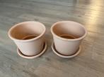 2x IKEA Terracotta Bloempotten, Ophalen, Gebruikt, Rond, Binnen