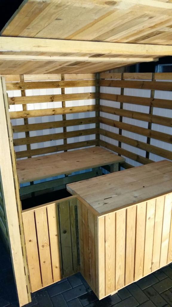 Houten Verkoopkraam / Marktkraam, Tuin en Terras, Overkappingen, Gebruikt, Overige typen, Ophalen of Verzenden