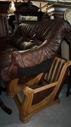 3/2 blank eiken met kuip leder, Huis en Inrichting, Banken | Bankstellen, Ophalen