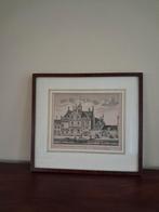 2 prenten van Delft in lijst, Antiek en Kunst, Kunst | Etsen en Gravures, Ophalen of Verzenden