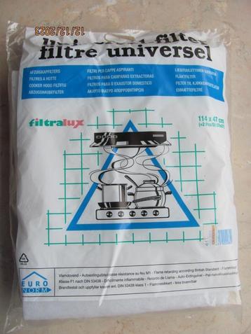 NIEUW Afzuigkap FILTER wit FILTRALUX afzuigkapfilters 114x57 beschikbaar voor biedingen