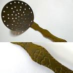 Een unieke authentieke koperen handvervaardigde schuimspaan, Antiek en Kunst, Ophalen of Verzenden