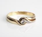 14 krt gouden ring met solitair diamant - ringmaat 19.9, Ophalen of Verzenden, Goud, Ring, Met edelsteen