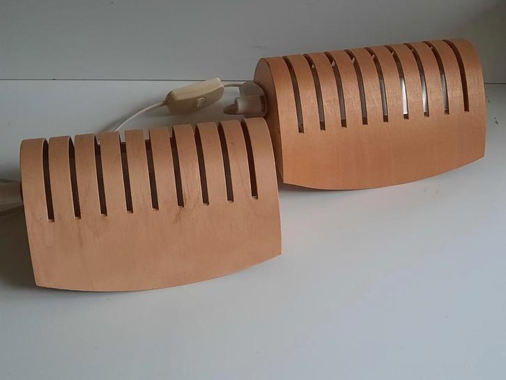 Ikea Strimma wandlampen - bedlampen, Huis en Inrichting, Lampen | Wandlampen, Gebruikt, Hout, Metaal, Ophalen of Verzenden