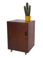 Vintage Kastje LP Meubel platenspeler Jaren 60 Teak Fineer, Huis en Inrichting, Vintage, Gebruikt, Teakhout, Vintage