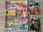 Lego Jurassic World Magazine & 2 sets, Ophalen, Zo goed als nieuw, Complete set, Lego