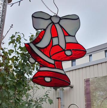 Tiffany glas in lood kerstklokken beschikbaar voor biedingen