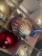 Prachtig unieke oude kerstbal schelp groot, Diversen, Kerst, Ophalen of Verzenden, Zo goed als nieuw