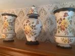 Set van 3 prachtige Goudse platelen vazen, Antiek en Kunst, Ophalen of Verzenden