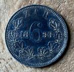 6 Pence Zuid-Afrika 1896, Postzegels en Munten, Munten | Afrika, Zuid-Afrika, Ophalen of Verzenden, Losse munt