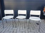 3 Stuks stoel Folke Ikea 1975, Ophalen, Drie, Wit, Metaal