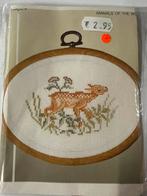 Vintage Borduurpakket - Dieren van de Wereld, Hobby en Vrije tijd, Borduren en Borduurmachines, Ophalen of Verzenden, Zo goed als nieuw