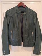 Arma jasje donkergroen leer, Ophalen of Verzenden, Zo goed als nieuw, Maat 38/40 (M), Zwart