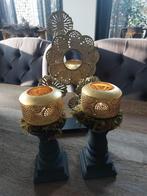 Mooie kandelaars met ornament, Ophalen of Verzenden, Zo goed als nieuw