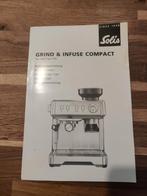 Solis Grind and Infuse Compact Zwart koffiezetapparaat, Witgoed en Apparatuur, Koffiezetapparaten, Ophalen, Gebruikt, Koffiemachine