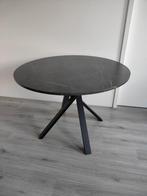 Ikea Mariedamm Eettafel zwart/marmer 105cm, Rond, Zo goed als nieuw, Modern, Vier personen