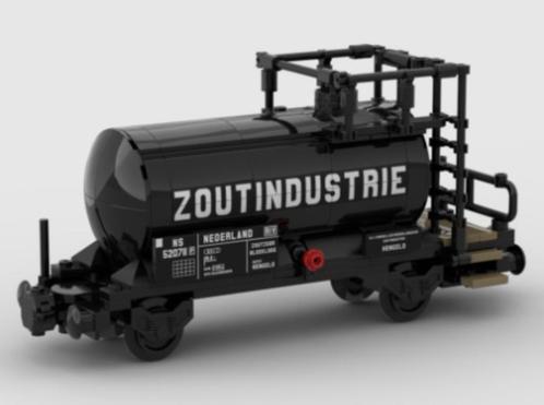 🚂Lego trein: (MOC) tankwagon zoutindustrie., Kinderen en Baby's, Speelgoed | Duplo en Lego, Nieuw, Lego, Complete set, Ophalen of Verzenden