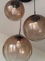 Bruine glazen hanglamp - vanaf 20-11 beschikbaar!, Huis en Inrichting, Lampen | Hanglampen, Ophalen, Zo goed als nieuw, Glas, Minder dan 50 cm