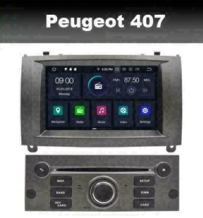 Peugeot 407 navigatie radio android 10 wifi dab+ carkit usb, Auto diversen, Autoradio's, Nieuw, Ophalen of Verzenden