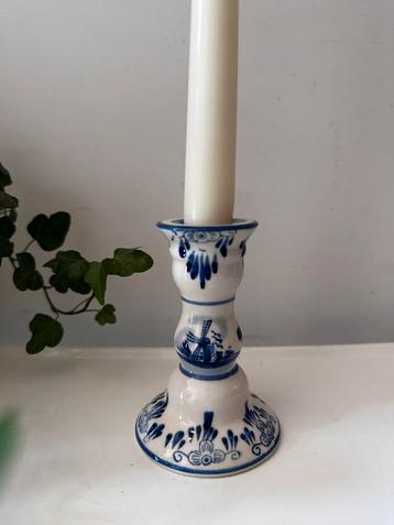 Kandelaar keramiek blauw wit beschikbaar voor biedingen